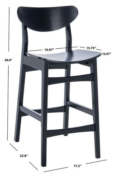 Safavieh Thaxton Counter Stool - Black - Image 4