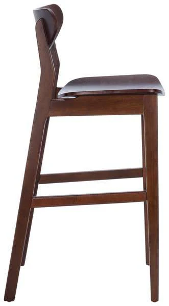 Safavieh Thaxton Bar Stool Set Of 2 - Walnut - Image 3