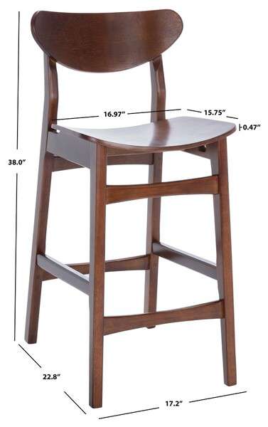 Safavieh Thaxton Counter Stool - Walnut - Image 4