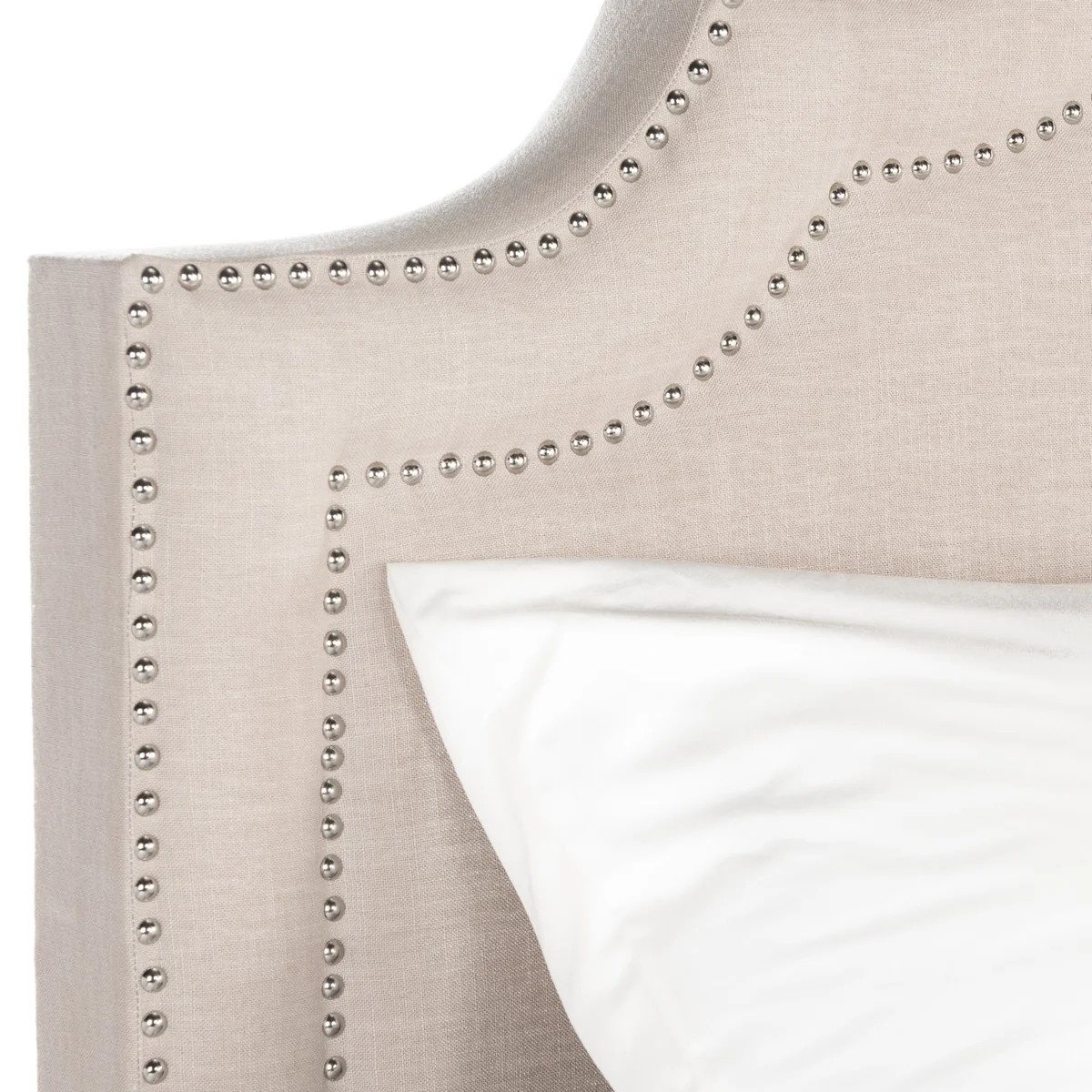Safavieh Theron Bed Queen Size - Light Beige - Image 3