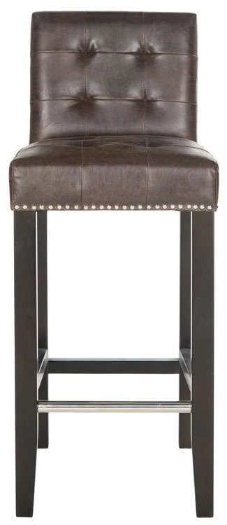 Safavieh Thompson Bar Stool - Antique Brown - Image 2