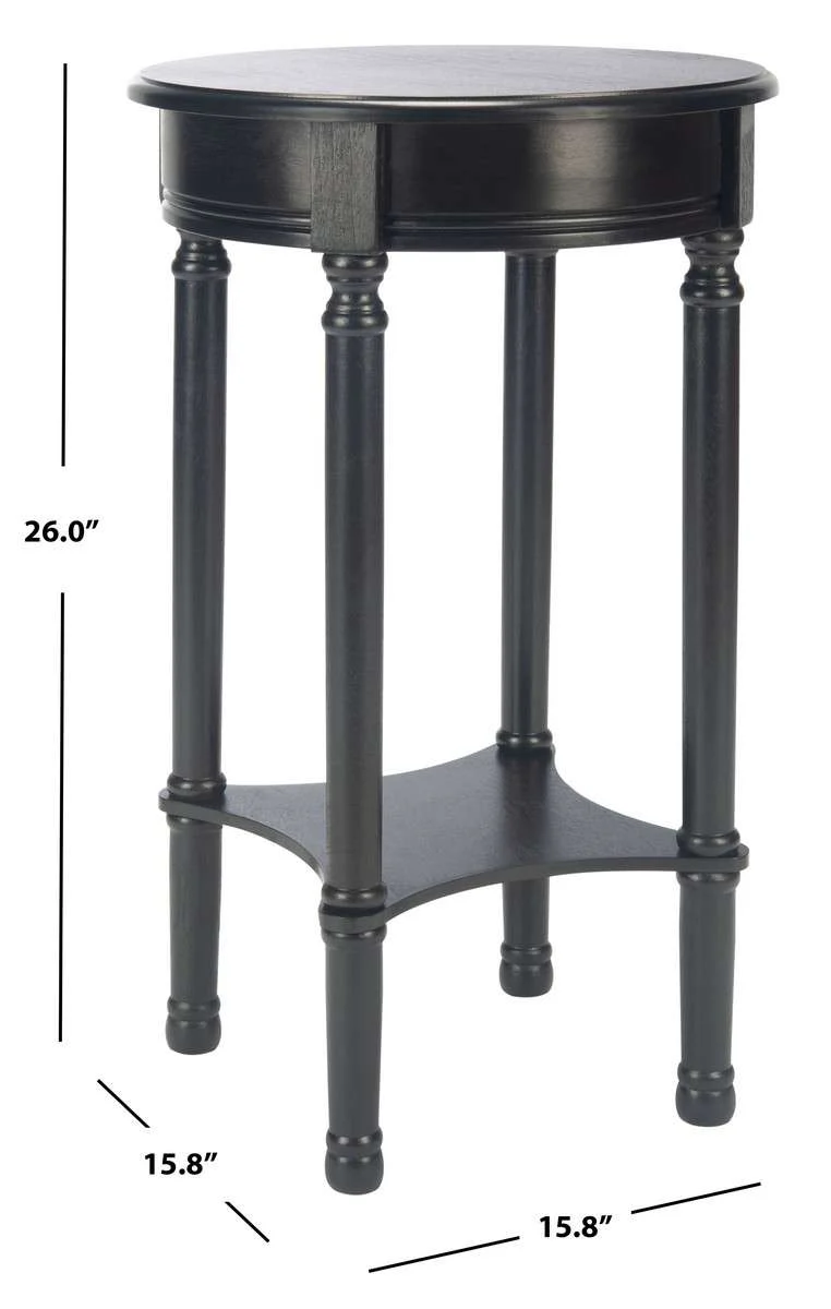 Safavieh Tinsley Round Accent Table - Black - Image 4