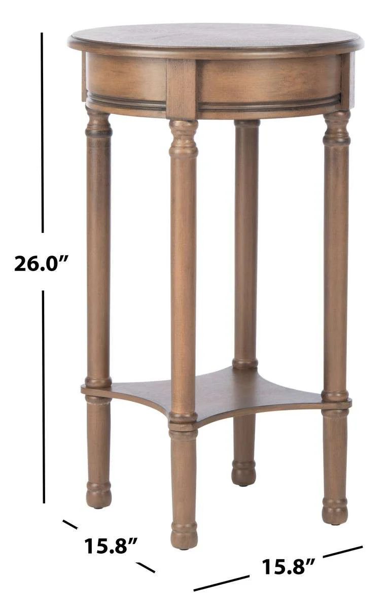 Safavieh Tinsley Round Accent Table - Brown - Image 4