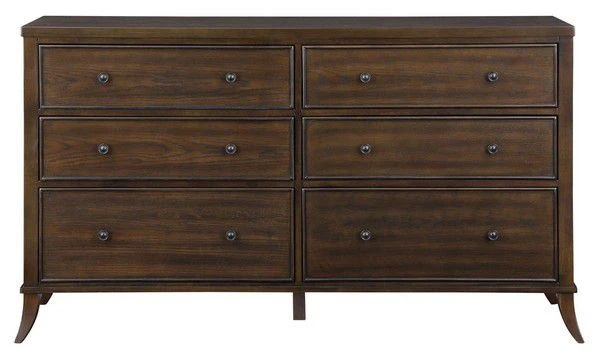 Safavieh Tobias 6 Drawer Dresser - Dark Walnut - Image 2