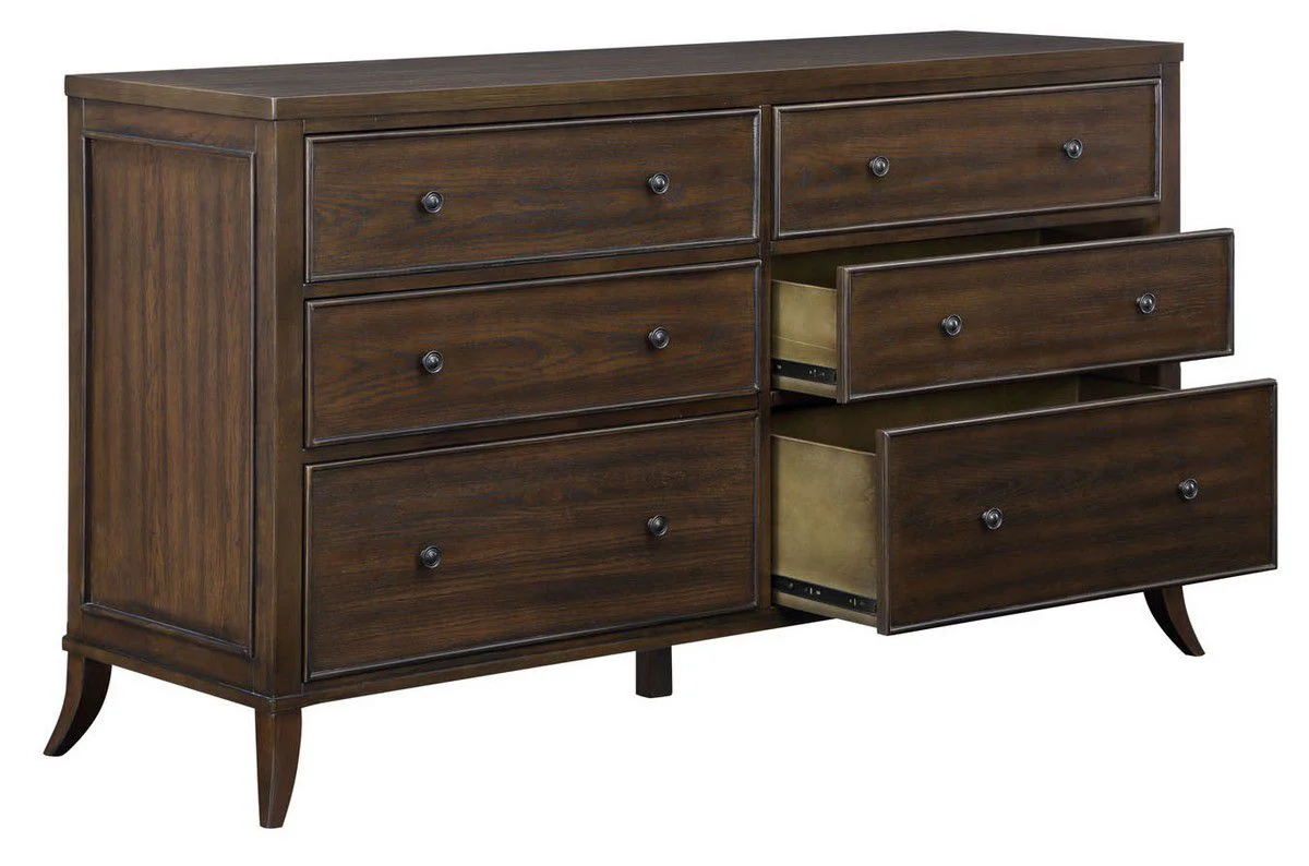 Safavieh Tobias 6 Drawer Dresser - Dark Walnut - Image 4