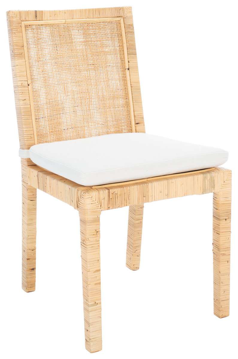 Safavieh Tojo Cane Dining Chair W/ Cushion Set Of 2 - Natural - Image 3
