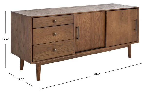 Safavieh Tomas Mid-Century Media Stand - Medium Oak - Image 3