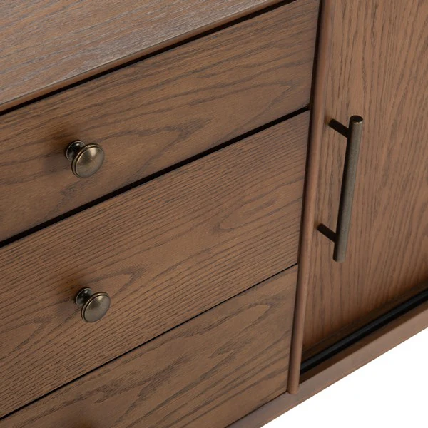 Safavieh Tomas Mid-Century Media Stand - Medium Oak - Image 4