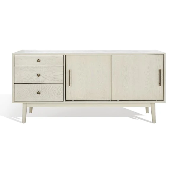 Safavieh Tomas Mid-Century Media Stand - White Washed - Image 2