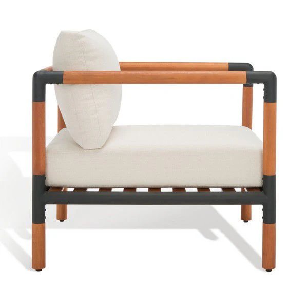 Safavieh Tommy Metal & Wood Patio Chair - Black - Image 3