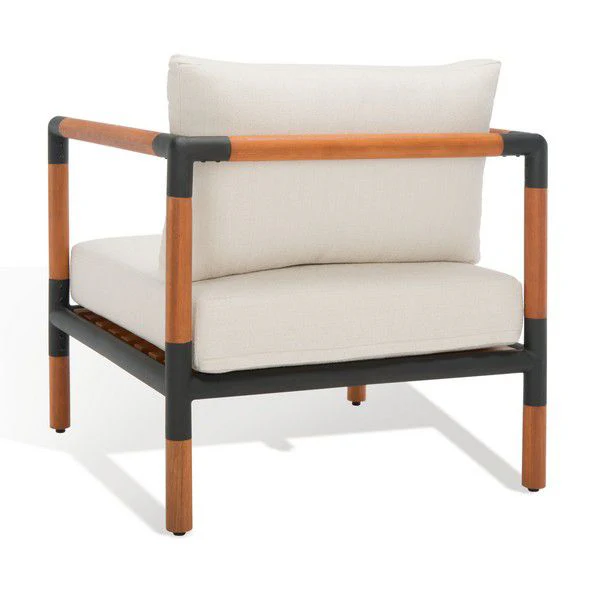 Safavieh Tommy Metal & Wood Patio Chair - Black - Image 5