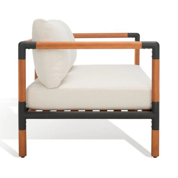 Safavieh Tommy Metal & Wood Patio Sofa - Black - Image 3