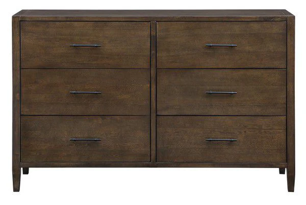 Safavieh Tompkins 6 Drawer Dresser - Dark Walnut - Image 2