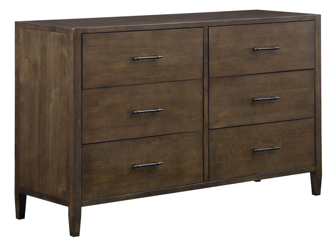 Safavieh Tompkins 6 Drawer Dresser - Dark Walnut - Image 3