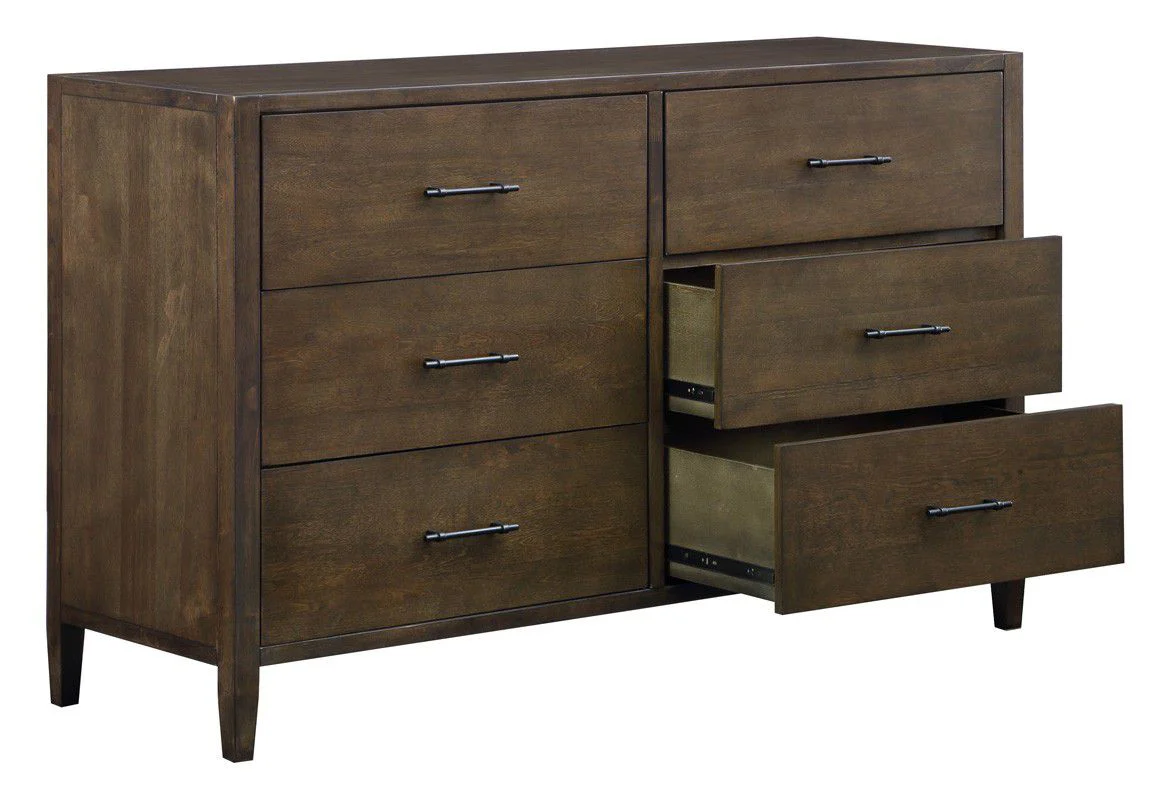 Safavieh Tompkins 6 Drawer Dresser - Dark Walnut - Image 4