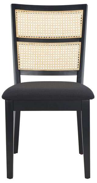 Safavieh Toril Dining Chair Set Of 2 - Black With Black Fabric Seat - Image 2