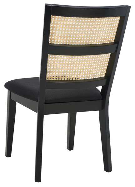 Safavieh Toril Dining Chair Set Of 2 - Black With Black Fabric Seat - Image 3