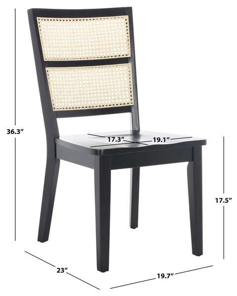 Safavieh Toril Dining Chair Set Of 2 - Black - Image 4