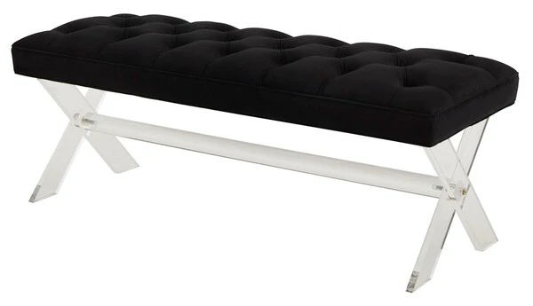 Safavieh Tourmaline Acrylic Bench - Black - Image 5