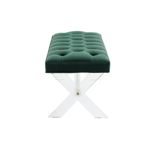 Safavieh Tourmaline Acrylic Bench - Forest Green - Image 4