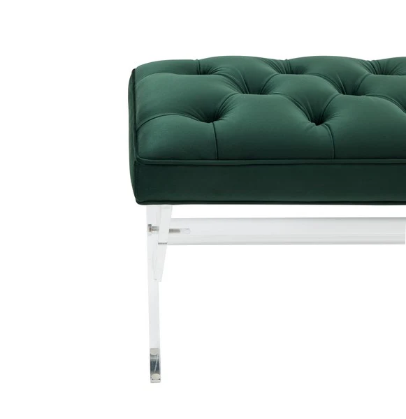 Safavieh Tourmaline Acrylic Bench - Forest Green - Image 5