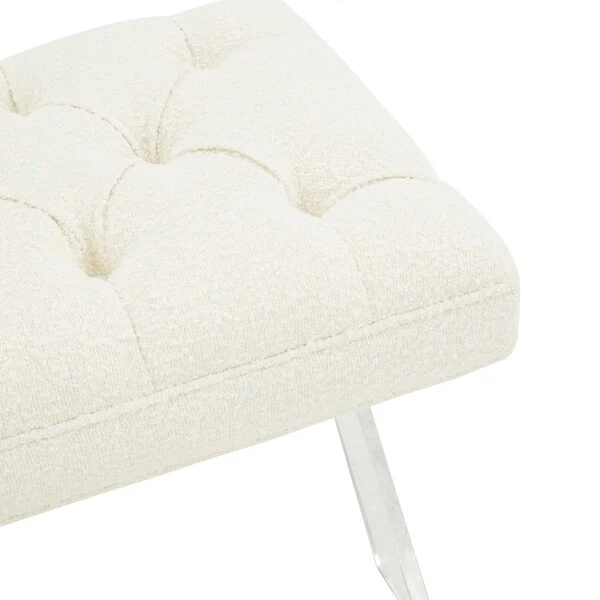 Safavieh Tourmaline Acrylic Bench - Ivory - Image 4