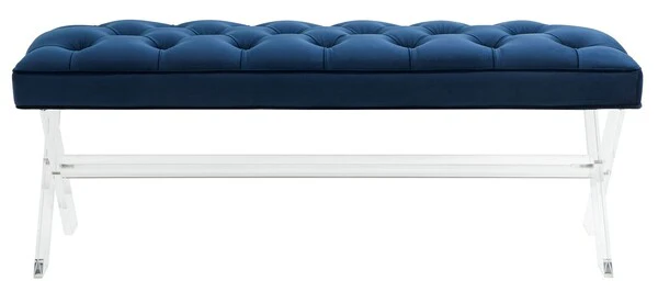 Safavieh Tourmaline Acrylic Bench - Navy - Image 2