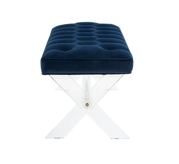 Safavieh Tourmaline Acrylic Bench - Navy - Image 3