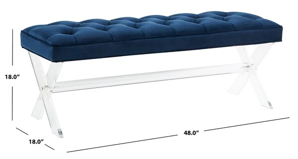 Safavieh Tourmaline Acrylic Bench - Navy - Image 5