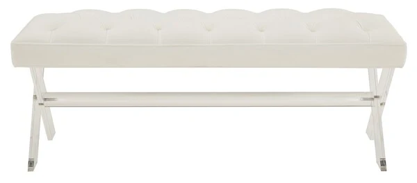 Safavieh Tourmaline Acrylic Bench - White - Image 2