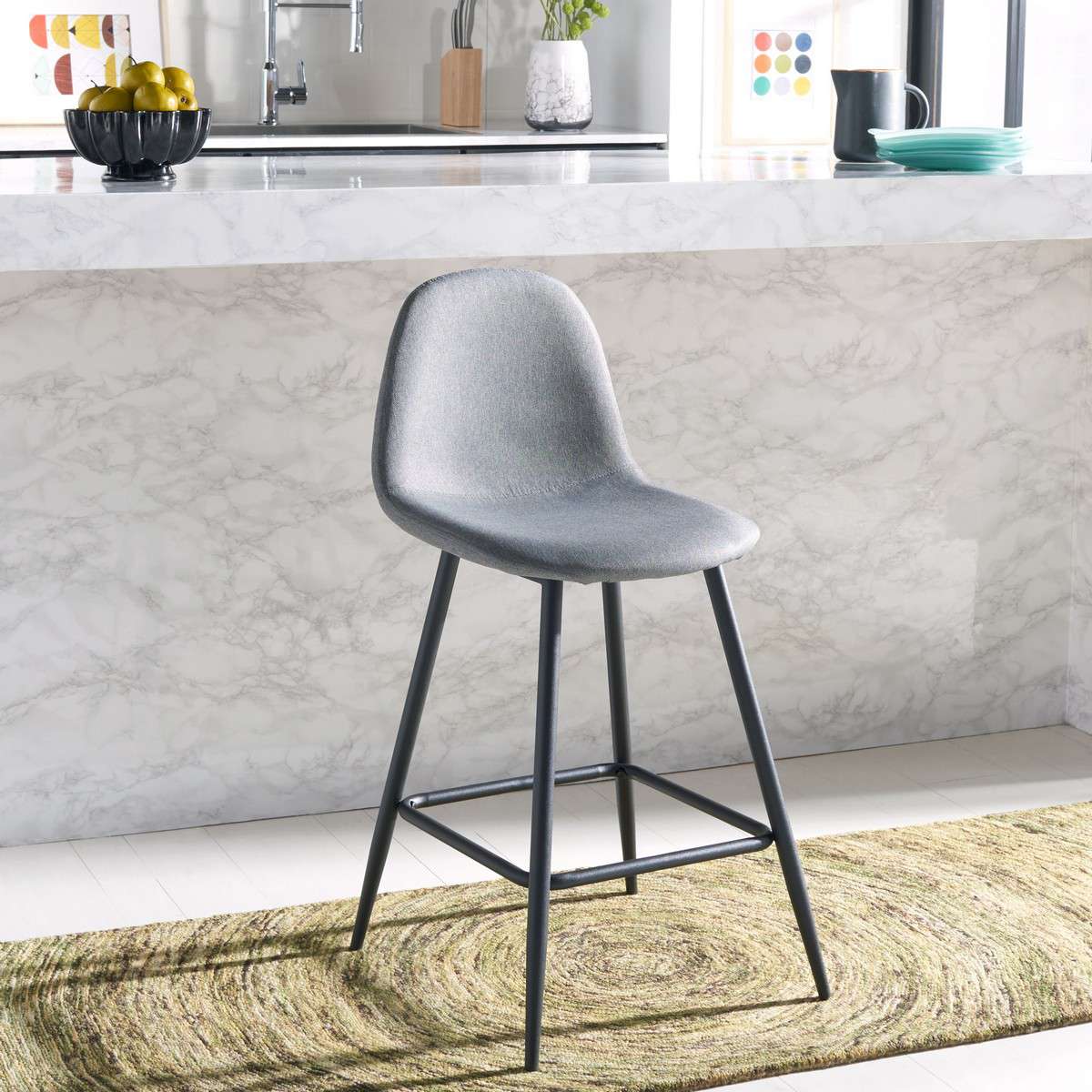 Safavieh Travis Counter Stool - Dark Gray - Image 4