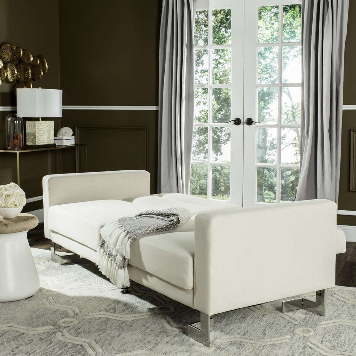 Safavieh Tribeca Foldable Sofa Bed - Beige - Image 3