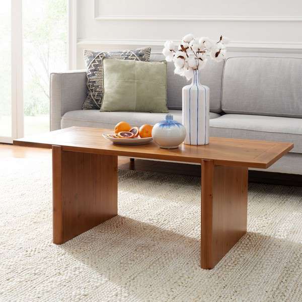 Safavieh Truman Rectangle Coffee Table - Brown - Image 4