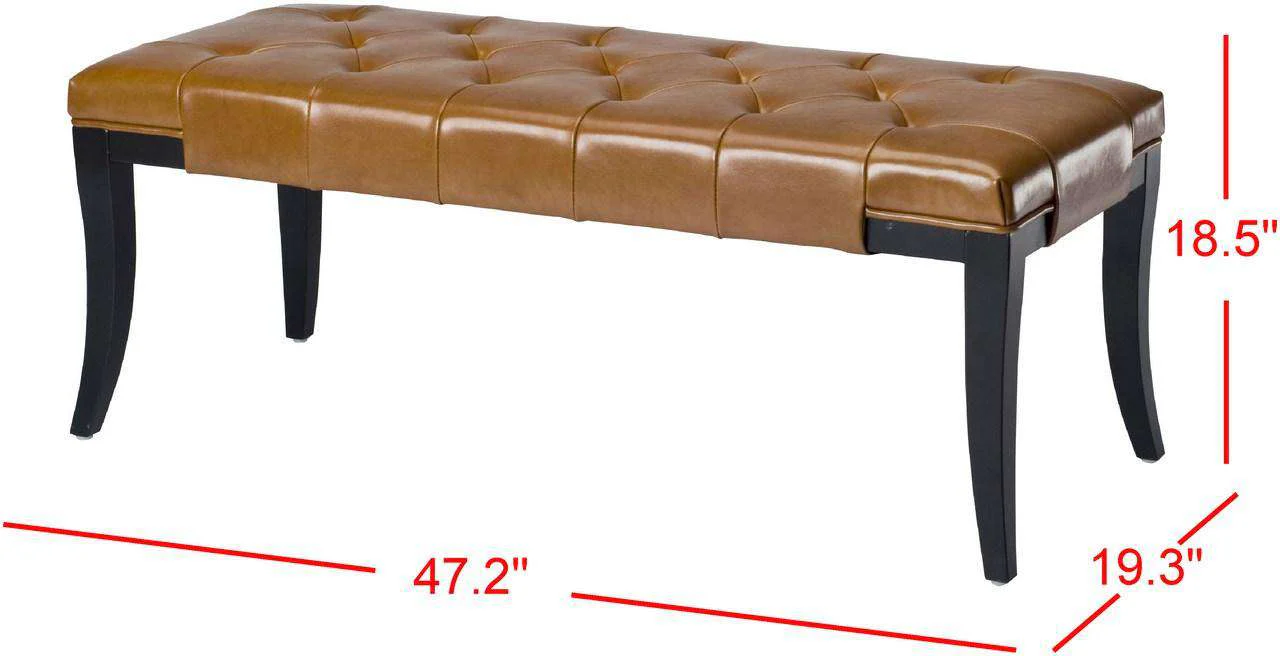 Safavieh Tyler Bench - Saddle - Image 2