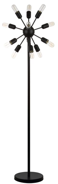 Safavieh Urban 12 Light 67.5-Inch H Retro Floor Lamp - Black - Image 3