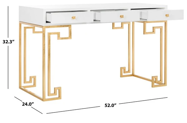 Safavieh Valeria Writing Desk - White - Image 3