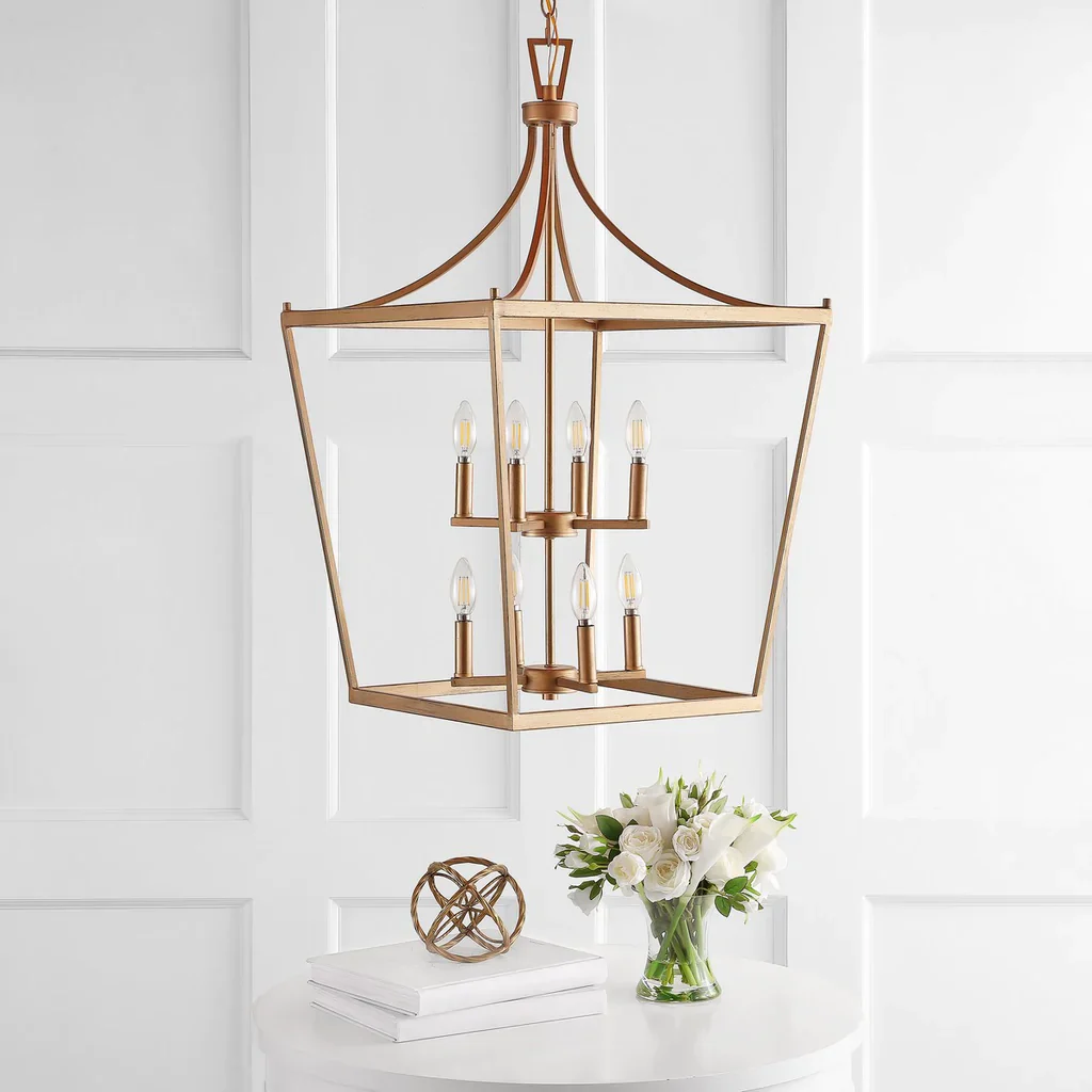 Safavieh Vallor 8Lt Pendant - Gold Painted - Image 4