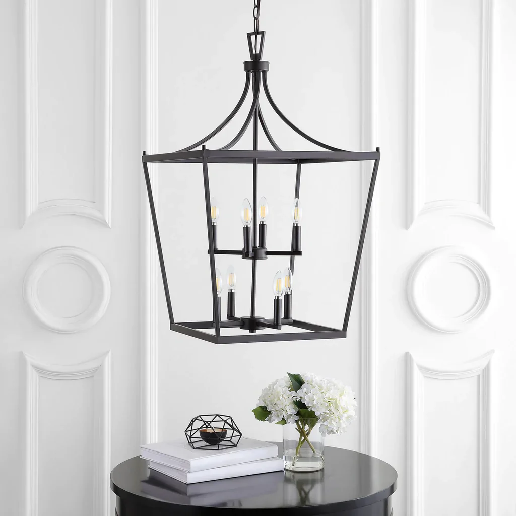 Safavieh Vallor 8Lt Pendant - Oil Rubbed Bronze (Black) - Image 2