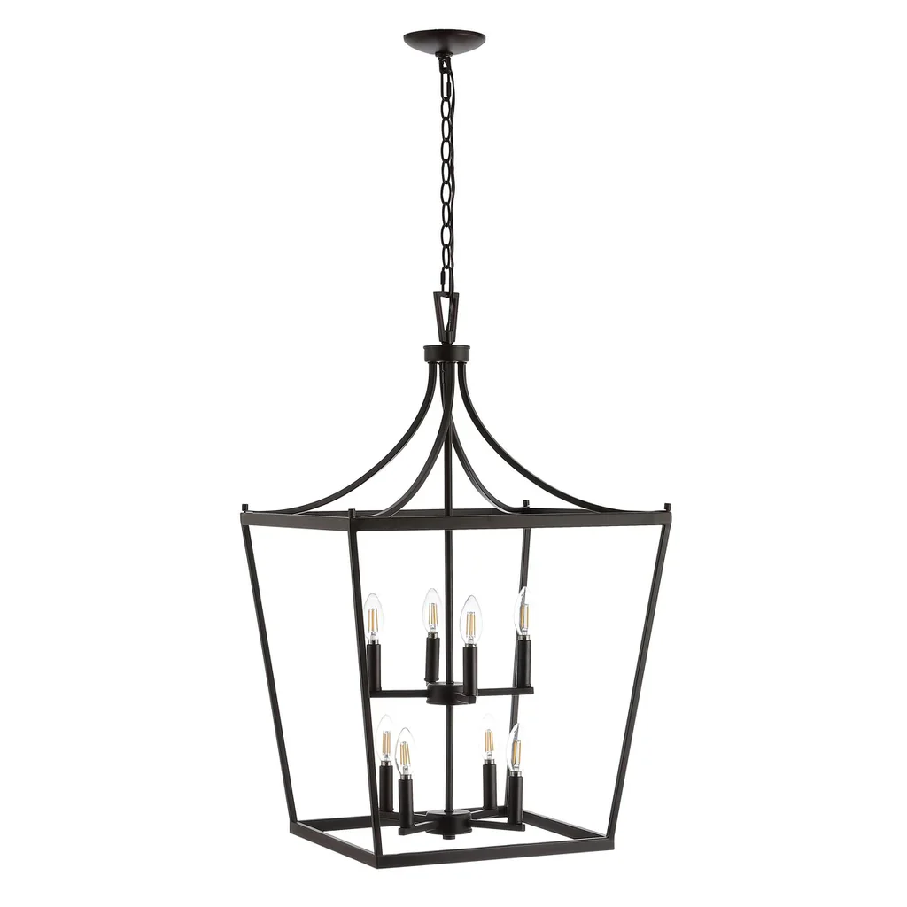 Safavieh Vallor 8Lt Pendant - Oil Rubbed Bronze (Black) - Image 3