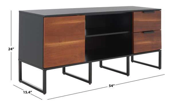 Safavieh Vance 1 Door 2 Drawer 2 Shelf Media Stand - Brown - Image 3
