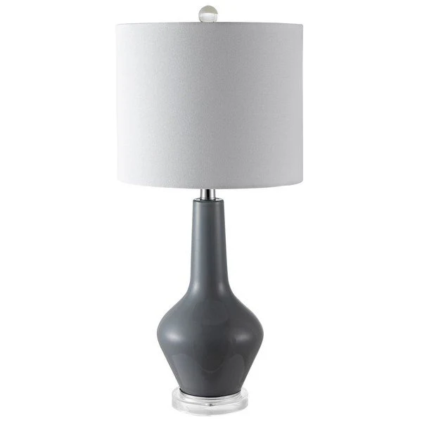 Safavieh Velor Table Lamp Set Of 2 - Smoked Grey Glass - Image 2