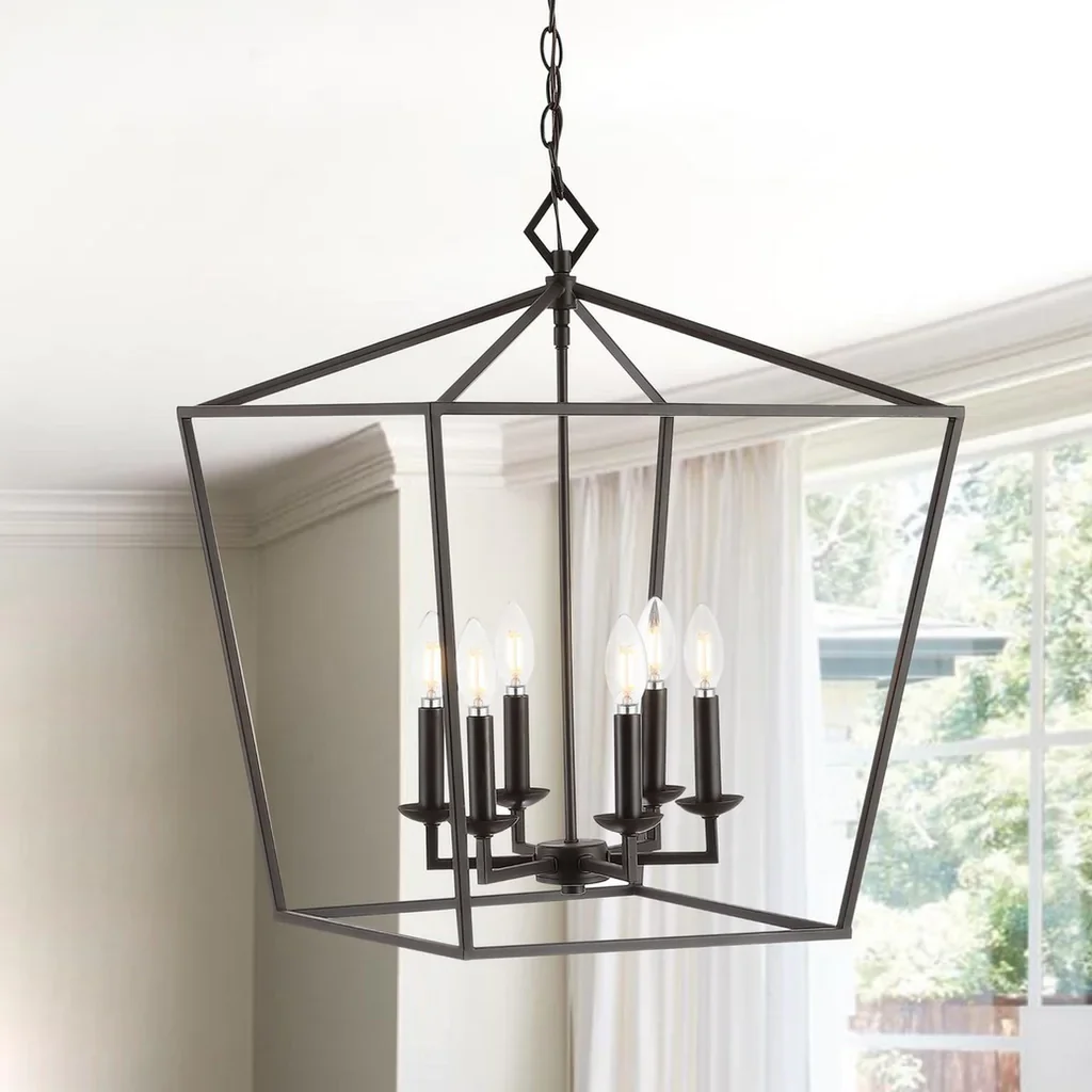 Safavieh Velsa 6Lt Pendant - Oil Rubbed Bronze (Black) - Image 3