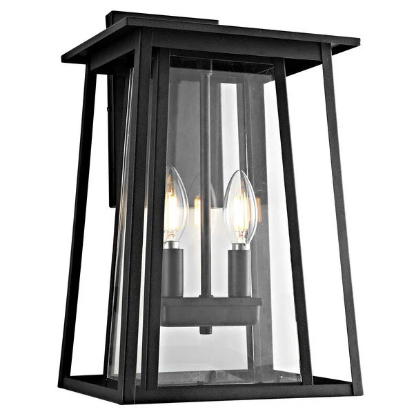Safavieh Velza Outdoor Wall Lantern - Black - Image 2