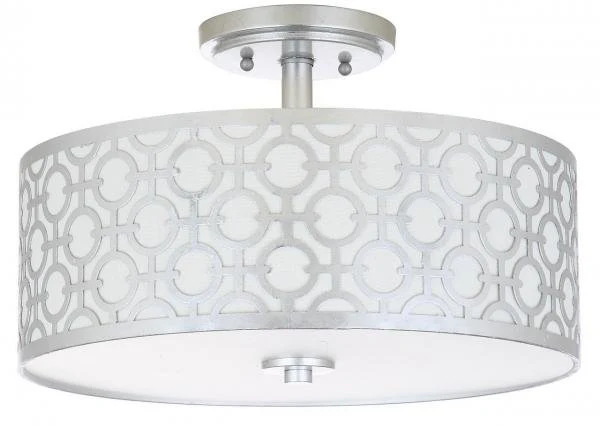 Safavieh Vera Chain-Link 3 Light 15.5-Inch Dia Silver Flush Mount - Silver - Image 2