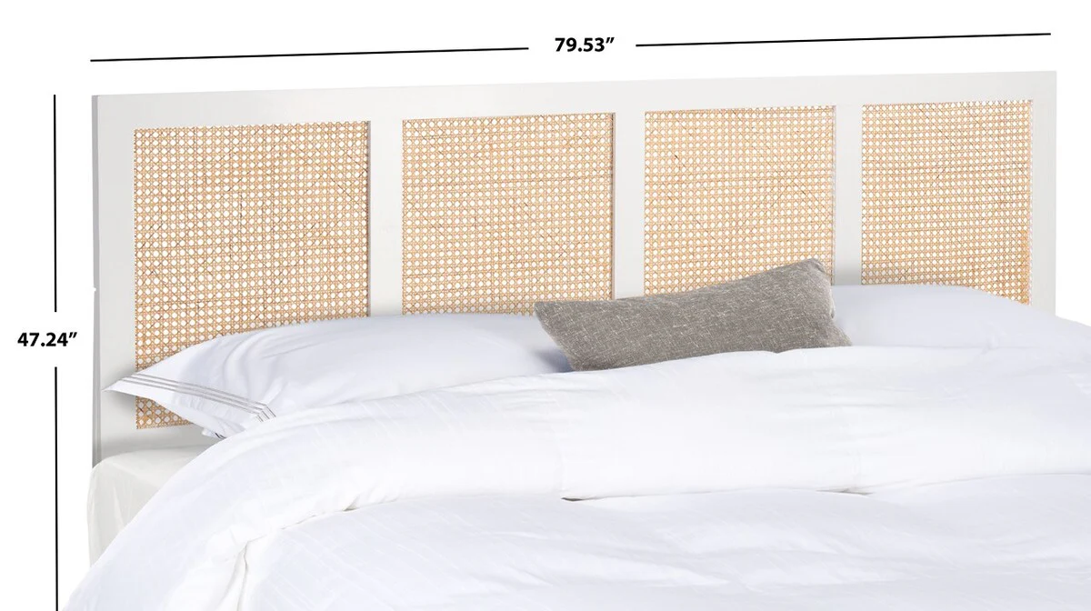 Safavieh Vienna Cane Headboard King Size - White - Image 4