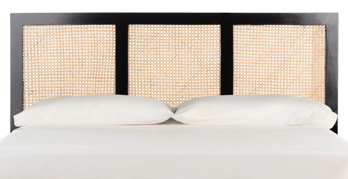 Safavieh Vienna Cane Headboard Queen Size - Black - Image 2