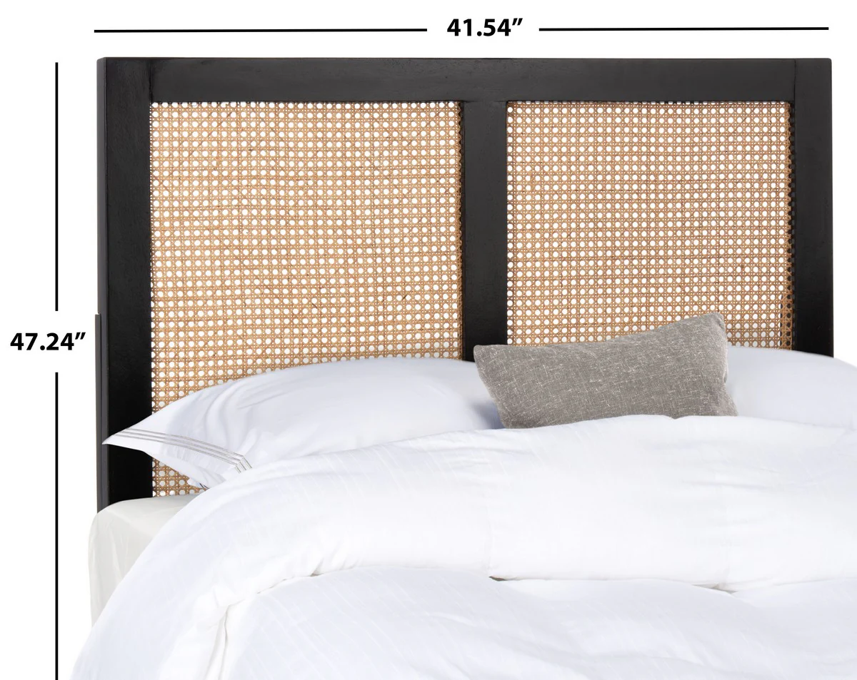 Safavieh Vienna Cane Headboard Twin Size - Black - Image 4