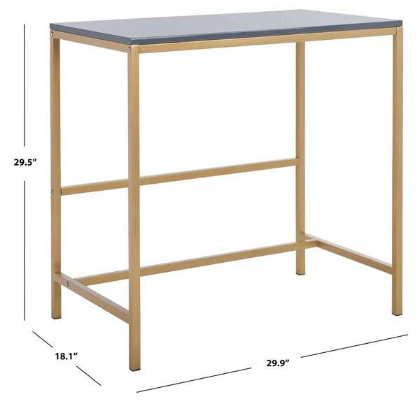 Safavieh Viv Glossy Wooden Desk - Light Gray - Image 4