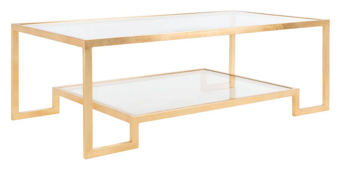 Safavieh Vivian Gold Leaf Coffee Table - Gold - Image 3