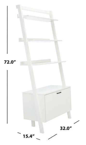 Safavieh Vlad 3 Shelf 1 Door Etagere - White - Image 3